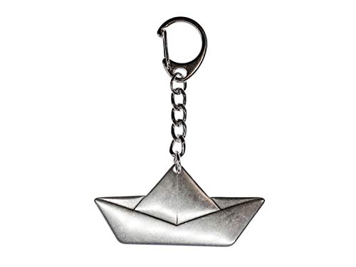 Miniblings Papierschiff Segelschiff Schlüsselanhänger Boot Schiff Origami flach - Handmade Modeschmuck I I Anhänger Schlüsselring Schlüsselband Keyring von Miniblings