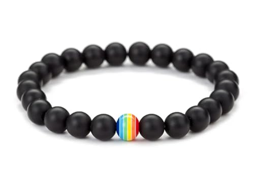 Miniblings Perlenarmband Armband Perlen rund LGBTQ+ Regenbogen schwarz bunt - Origineller Modeschmuck - Damen Mädchen Miniblings Perlenarmband Armband Perlen rund LGBTQ+ Regenbogen schwarz bunt - Origineller Modeschmuck - Damen Mädchen von Miniblings