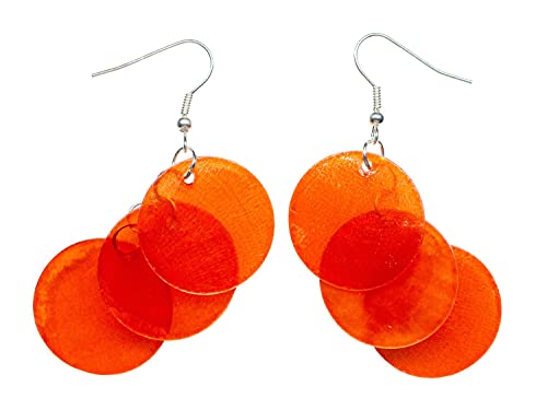 Miniblings Perlmutt Ohrringe Muschel Perlmuttscheiben Hippie Boho Orange - Handmade Modeschmuck I Ohrhänger Ohrschmuck versilbert Miniblings Perlmutt Ohrringe Muschel Perlmuttscheiben Hippie Boho Orange - Handmade Modeschmuck I Ohrhänger Ohrschmuck versilbert von Miniblings