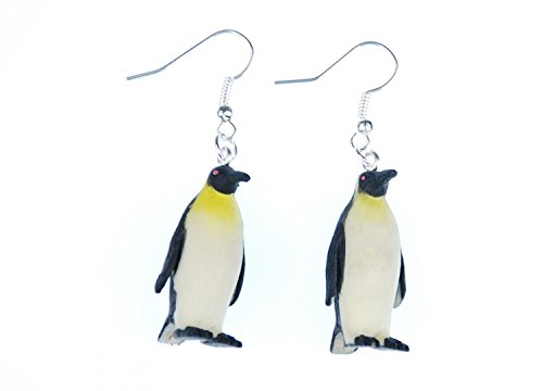 Miniblings Pinguin Ohrringe Pinguinohrringe Pinguine Südpol Antarktis Zoo Mädchen - Handmade Modeschmuck I Ohrhänger Ohrschmuck versilbert von Miniblings