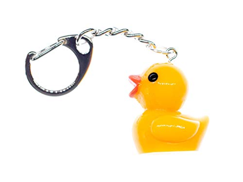 Miniblings Quietscheente Ente Badeente Schlüsselanhänger - Handmade Modeschmuck I Anhänger Schlüsselring Schlüsselband Keyring - Quietscheente Ente Badeente von Miniblings