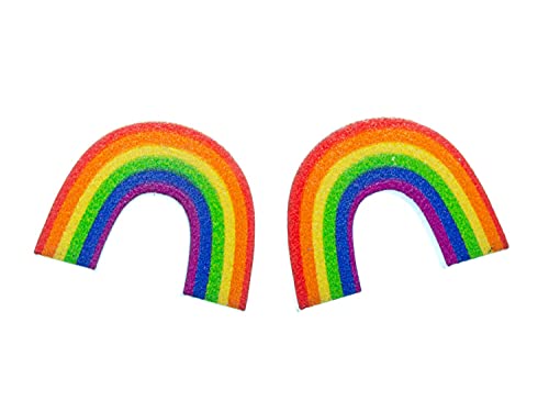 Miniblings Regenbogen Ohrstecker Regenbogenfarben Pride bunt Acrylglas Kinderschmuck Kinderohrstecker - Origineller Modeschmuck I Ohrringe Stecker Ohrschmuck von Miniblings