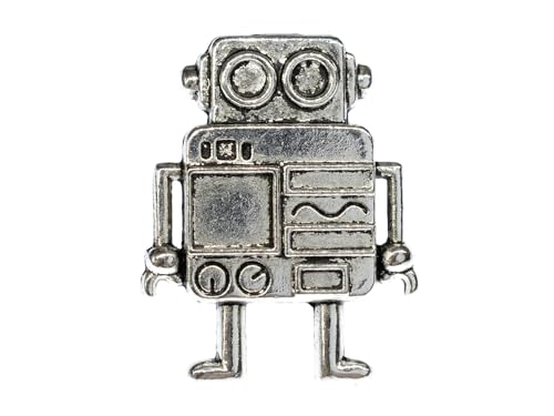 Miniblings Roboter Ring - I Roboterring Steampunk Maschine Computer SciFi Technik - Handmade Modeschmuck I Fingerring mit Motiv I verstellbar one Size von Miniblings