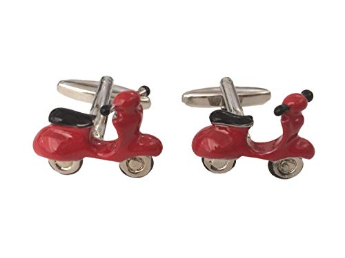 Miniblings Roller Moped Mofa Manschettenknöpfe - Handmade I Manschettenknopf Cufflinks Hemdknöpfe I schöne Holzbox inklusive - Roller Moped Mofa von Miniblings