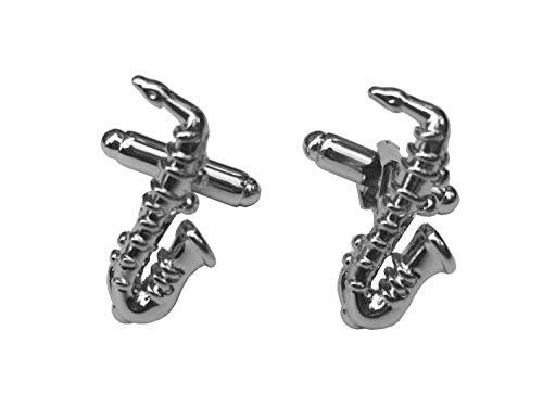 Miniblings Saxofon Manschettenknöpfe Miniblings Knöpfe + Box Saxophon Sax Musik Saxofonist - Herrenschmuck Manschettenknopf Cufflinks Hemdknöpfe I Holzbox inklusive von Miniblings