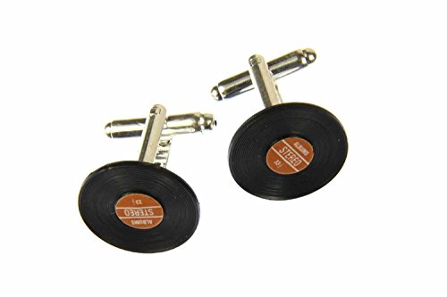 Miniblings Schallplatte LP Vinyl DJ Manschettenknöpfe - Handmade I Manschettenknopf Cufflinks Hemdknöpfe I schöne Holzbox inklusive - Schallplatte LP Vinyl DJ von Miniblings