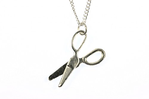 Miniblings Scheren Kette Scherenkette Schere Frisörin Schneiderin 45cm silbern - Handmade Modeschmuck - Gliederkette versilbert von Miniblings