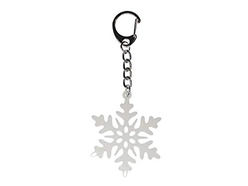 Miniblings Schneeflocke Schlüsselanhänger Eisblume Winter - Handmade Modeschmuck I I Anhänger Schlüsselring Schlüsselband Keyring von Miniblings