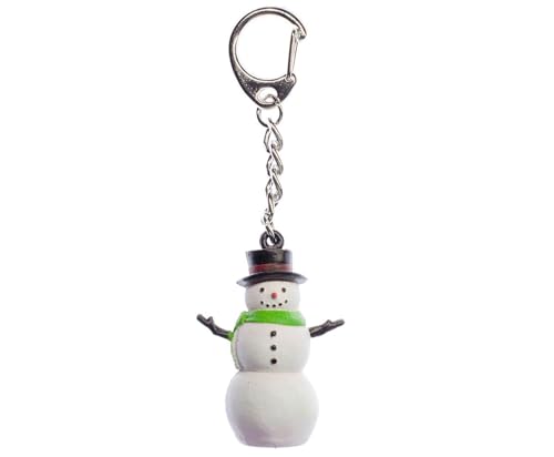Miniblings Schneemann Schlüsselanhänger Weihnachten - Handmade Modeschmuck I I Anhänger Schlüsselring Schlüsselband Keyring von Miniblings