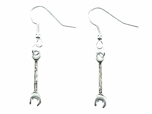 Miniblings Schraubenschlüssel Ohrringe Maulschlüssel Ringschlüssel Werkstatt - Handmade Modeschmuck I Ohrhänger Ohrschmuck versilbert von Miniblings