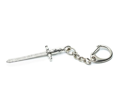 Miniblings Schwert Schlüsselanhänger Rollenspiel Fantasy silber - Handmade Modeschmuck I Anhänger Schlüsselring Schlüsselband Keyring von Miniblings