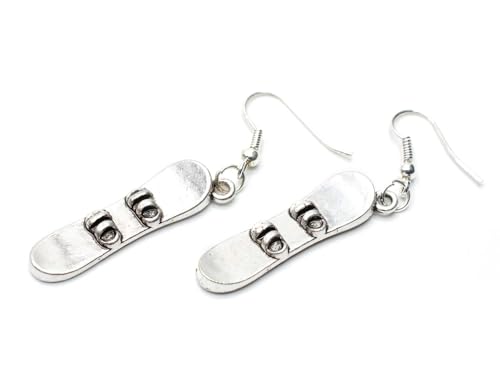 Miniblings Snowboard Ohrringe Board Wintersport Boarden Winter Schnee silber - Handmade Modeschmuck I Ohrhänger Ohrschmuck versilbert von Miniblings