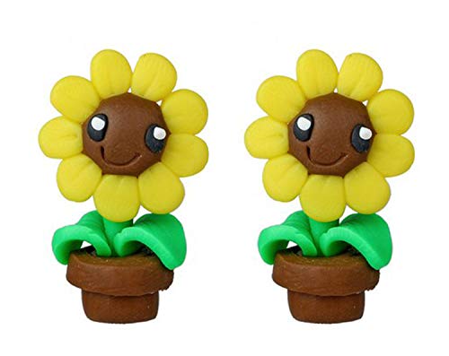 Miniblings Sonnenblume Ohrstecker Stecker Topfblume Blume Pflanze Sonne Gelb - Handmade Modeschmuck I Ohrringe Stecker Ohrschmuck von Miniblings