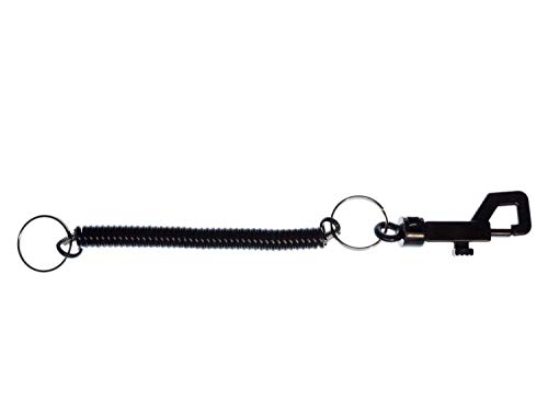 Miniblings Spiral Schlüsselanhänger Spirale Gummi Schlüsselkette Geldbörse Haken schwarz - Handmade Modeschmuck I I Anhänger Schlüsselring Schlüsselband Keyring von Miniblings