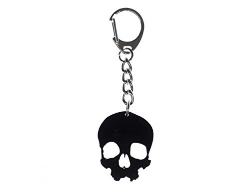 Miniblings Totenkopf Schlüsselanhänger Acrylglas schwarz Schädel Gothic Halloween - Handmade Modeschmuck I I Anhänger Schlüsselring Schlüsselband Keyring von Miniblings