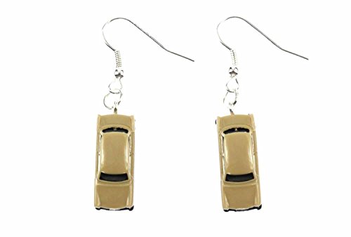 Miniblings Trabi Ohrringe Auto Trabant Trabbi Hänger DDR Modell 1:160 beige - Handmade Modeschmuck I Ohrhänger Ohrschmuck versilbert von Miniblings
