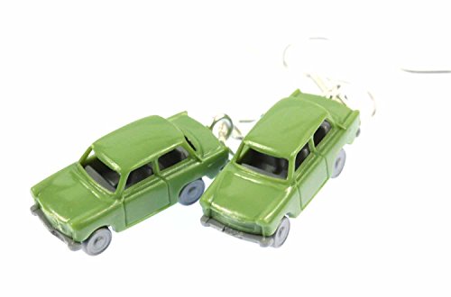 Miniblings Trabi Ohrringe Auto Trabant Trabbi Hänger DDR Modell 1:160 grün - Handmade Modeschmuck I Ohrhänger Ohrschmuck versilbert von Miniblings