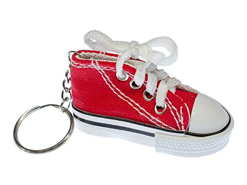 Miniblings Turnschuh Schlüsselanhänger Sneaker Leinenschuh Schuhe Sportschuh Rot - Handmade Modeschmuck I I Anhänger Schlüsselring Schlüsselband Keyring von Miniblings