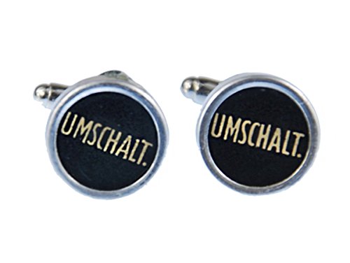 Miniblings Umschalt. Manschettenknöpfe Schreibmaschinentaste Miniblings Vintage Unikat + Box - Herrenschmuck Manschettenknopf Cufflinks Hemdknöpfe I Holzbox inklusive von Miniblings