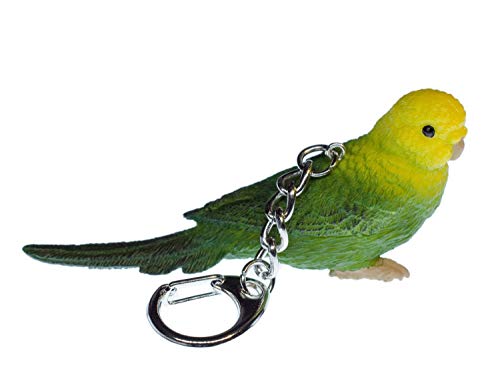 Miniblings Wellensittich Schlüsselanhänger Vogel grün - Handmade Modeschmuck I I Anhänger Schlüsselring Schlüsselband Keyring von Miniblings