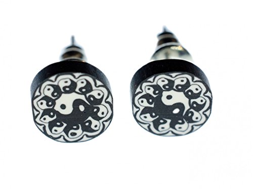 Miniblings Yin Yang Ohrstecker Stecker Ohrringe Esoterik chinesisch Gegensätze - Handmade Modeschmuck I Ohrringe Stecker Ohrschmuck von Miniblings