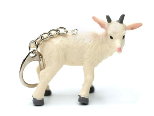 Miniblings Ziege Zicklein Schlüsselanhänger - Handmade Modeschmuck I Anhänger Schlüsselring Schlüsselband Keyring - Ziege Zicklein von Miniblings
