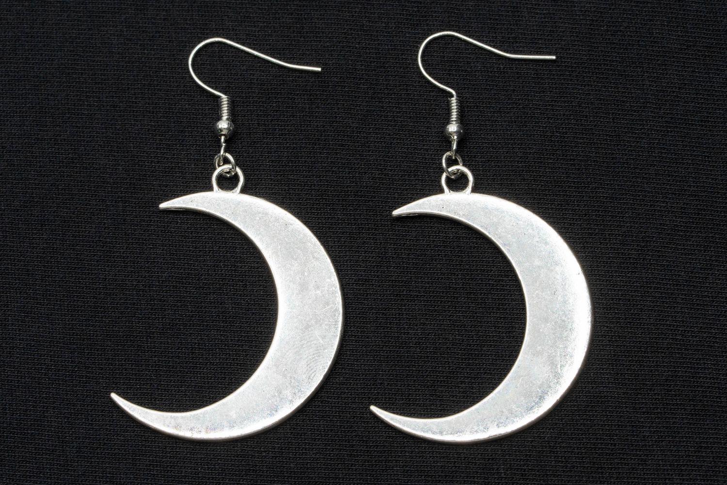 Mond Ohrringe Miniblings Hänger Astrologie Himmel Mondphase Halbmond Silber von Miniblings