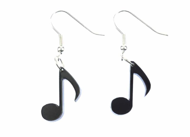 Note Achtelnote Ohrringe Miniblings Hänger Noten Musik Musiker Acrylglas Achtel von Miniblings