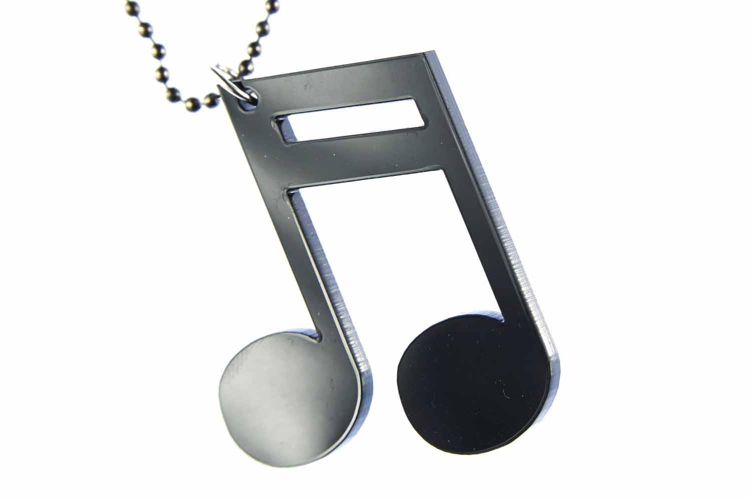 Noten Kette Halskette Miniblings 80cm Note Sechzehntel 16Tel Musik Acrylglas von Miniblings