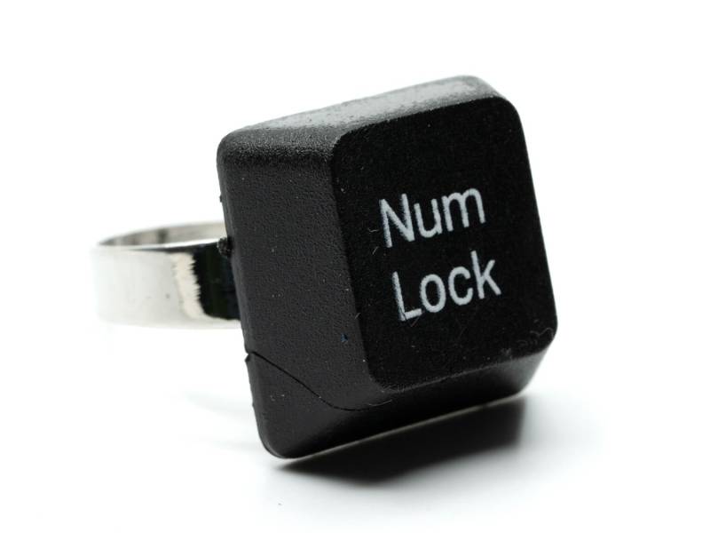 Num Lock Taste Tastaturring Pc Ring Miniblings Computer Tastatur Schwarz von Miniblings