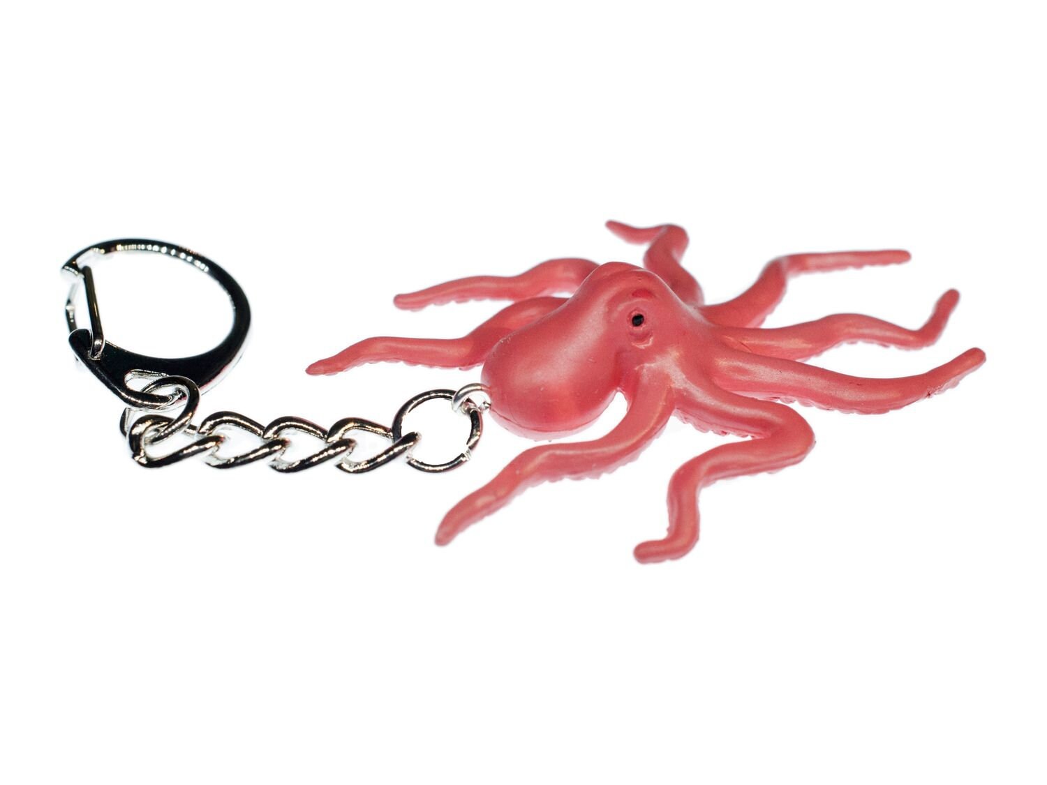 Oktopus Schlüsselanhänger Krake Miniblings Schlüsselring Oktopode Meer Rot von Miniblings