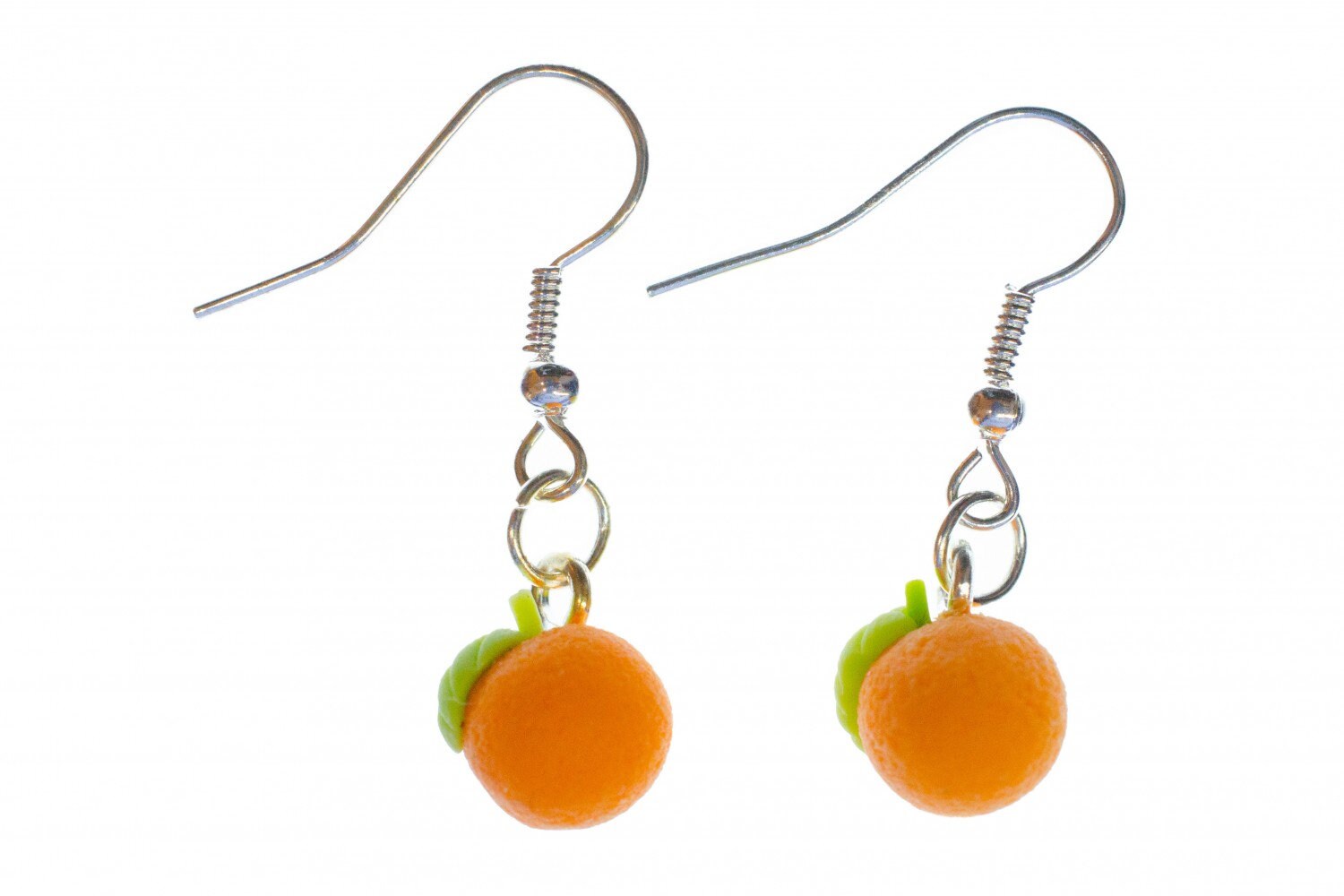 Orange Ohrringe Miniblings Hänger Apfelsine Orangen Frucht Früchte Obst 3D von Miniblings