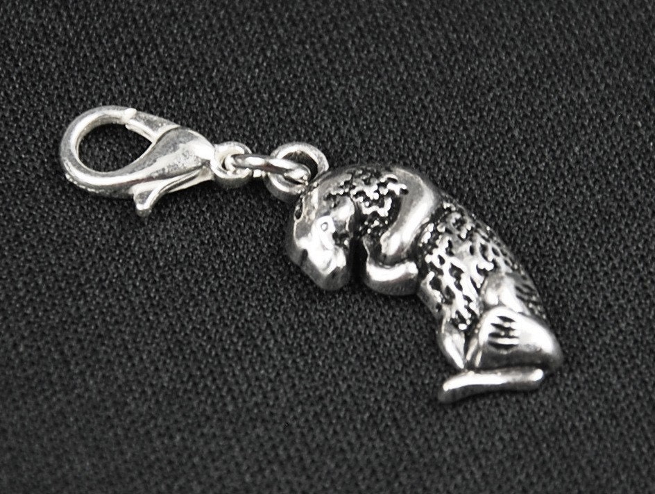 Otter Charm Anhänger Bettelanhänger Charms Miniblings Fischotter Flach Silber von Miniblings