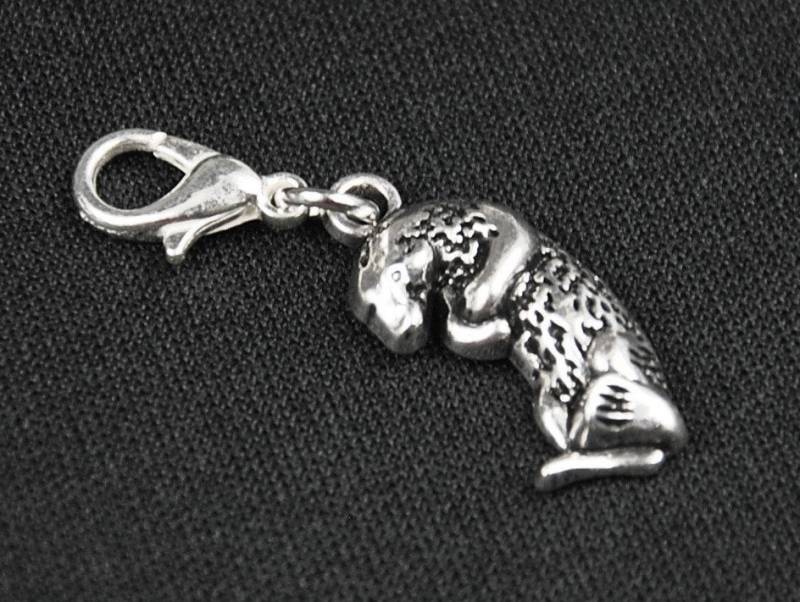 Otter Charm Anhänger Bettelanhänger Charms Miniblings Fischotter Flach Silber von Miniblings