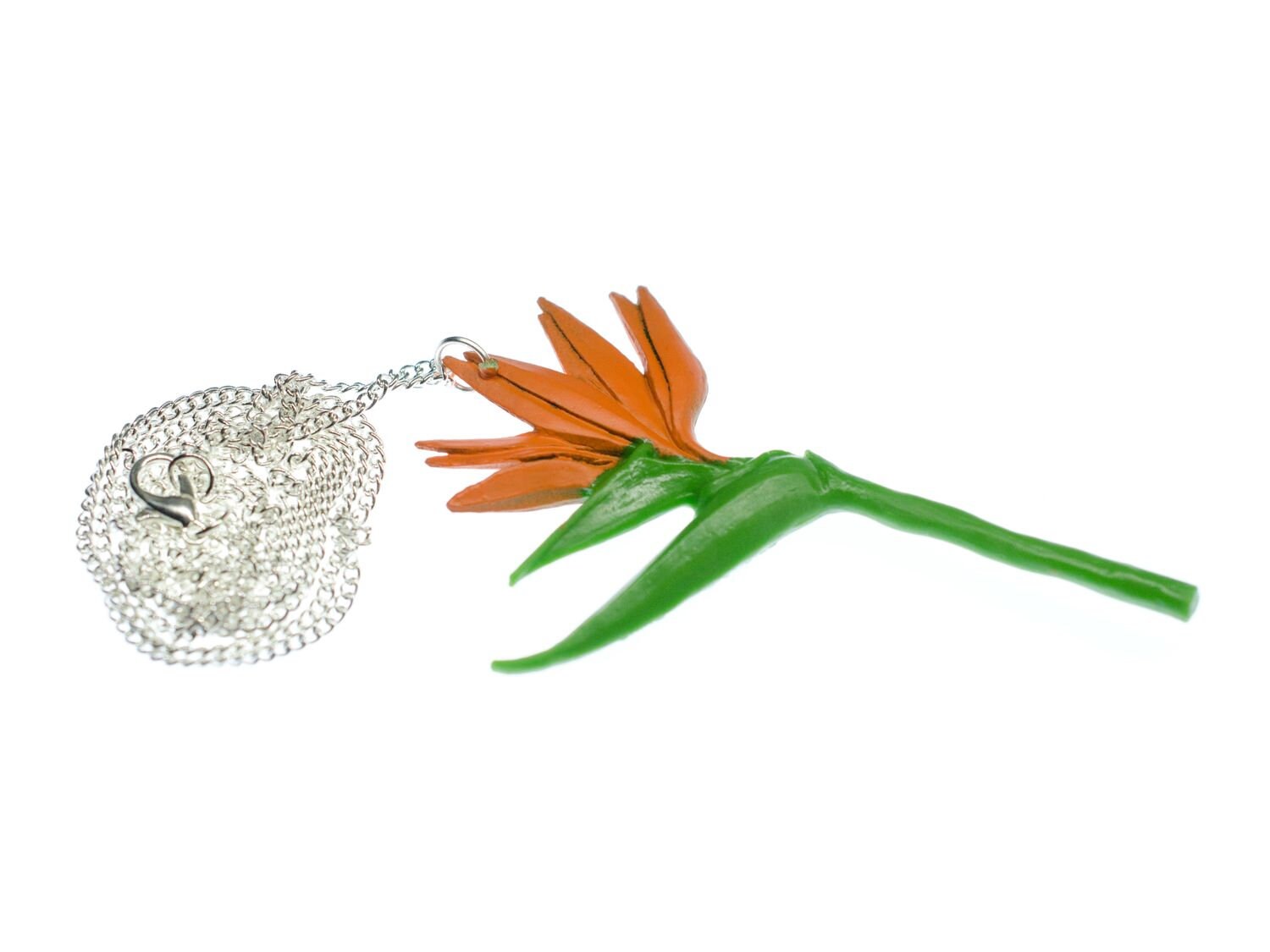 Paradiesvogelblume Strelitzie Halskette Miniblings Blume Blumenkette Blumen 80cm Kette von Miniblings