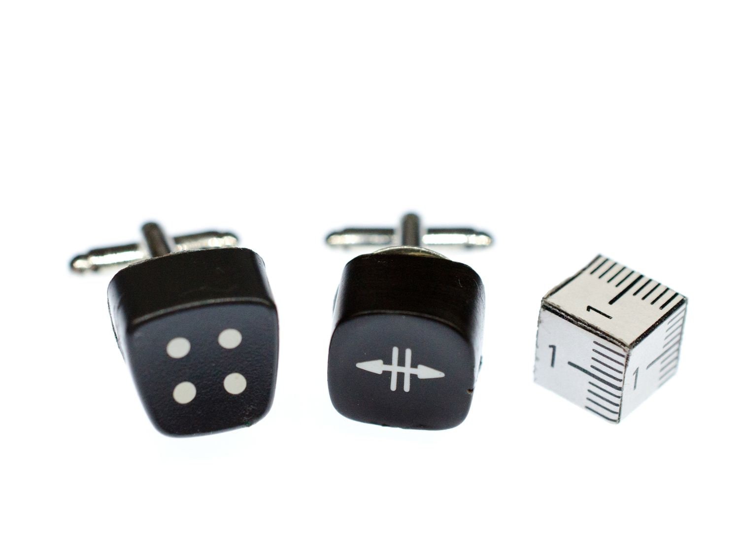 Pfeil Punkte Manschettenknöpfe Schwarz Schreibmaschinentasten Miniblings Antik von Miniblings