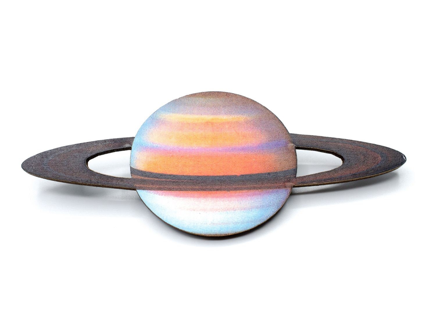 Planet Saturn Brosche Miniblings Anstecknadel Pin Universum Weltall Astronaut von Miniblings