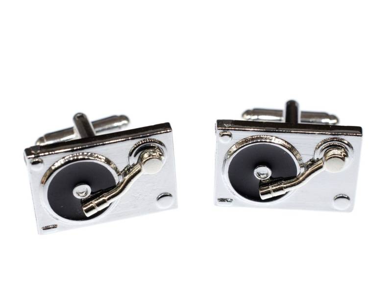 Plattenspieler Manschettenknöpfe Miniblings Knöpfe Mit Box Turntable Dj Musik von Miniblings