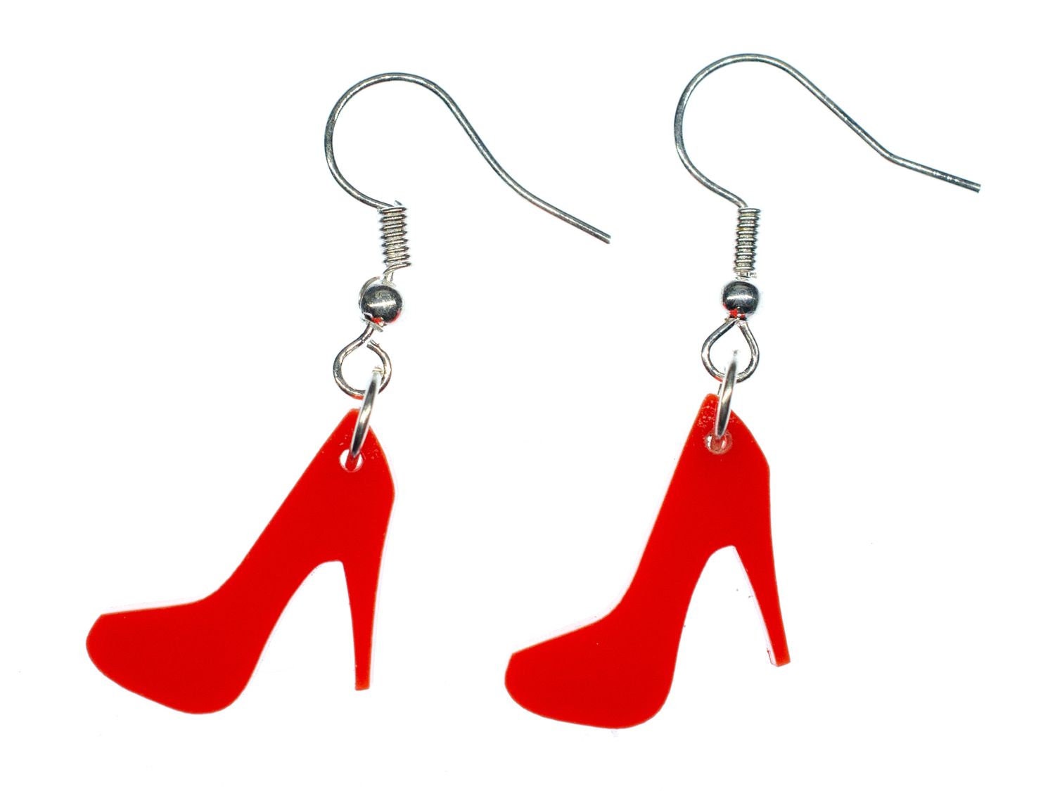 Pumps Ohrringe Miniblings Hänger Schuhe Highheels Fashion Frau Acrylglas Rot von Miniblings