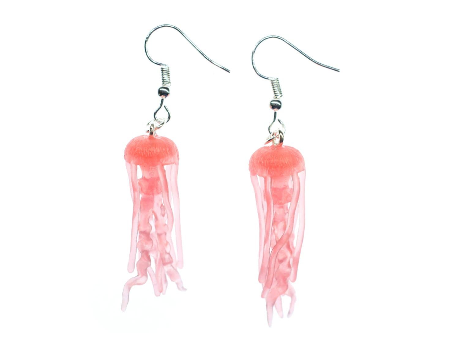 Quallen Ohrringe Rosa Miniblings Tentakel Pinke Medusa Tauchen Sommer von Miniblings