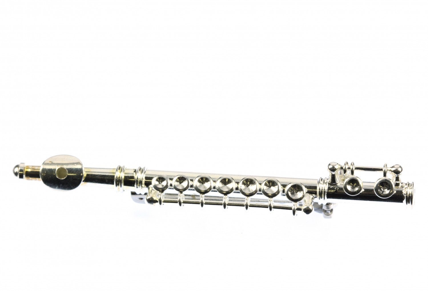 Querflöte Brosche Flötistin Musik Miniblings Anstecknadel Flöte Versilbert +Box von Miniblings