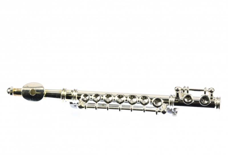 Querflöte Brosche Flötistin Musik Miniblings Anstecknadel Flöte Versilbert +Box von Miniblings