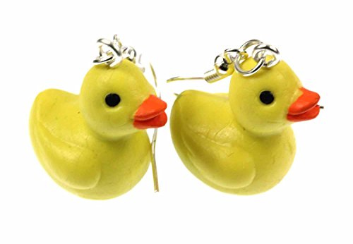 Miniblings Quietscheentchen Ohrringe Miniblings Badeente Ente Entchen Badewanne Gummi 2cm von Miniblings