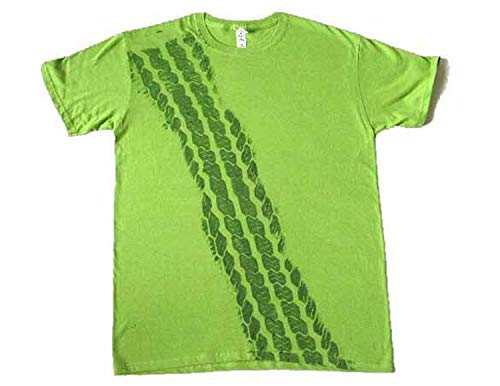 REIFENSPUR T-Shirt Shirt Road Print Herren Bremsspur Reifen Tshirt Auto grün, Size:M von Miniblings