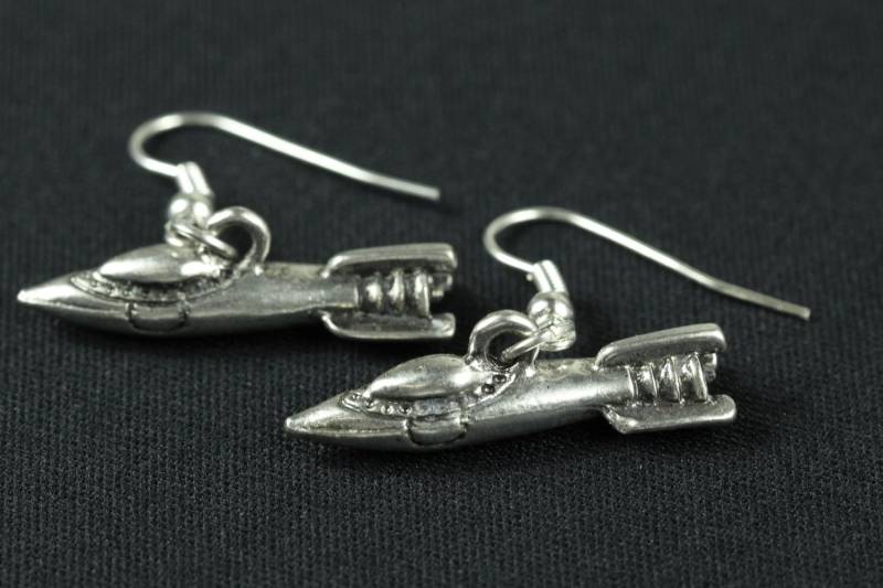Raumschiff Ohrringe Miniblings Space All Weltraum Mond Raumfahrt Silber von Miniblings