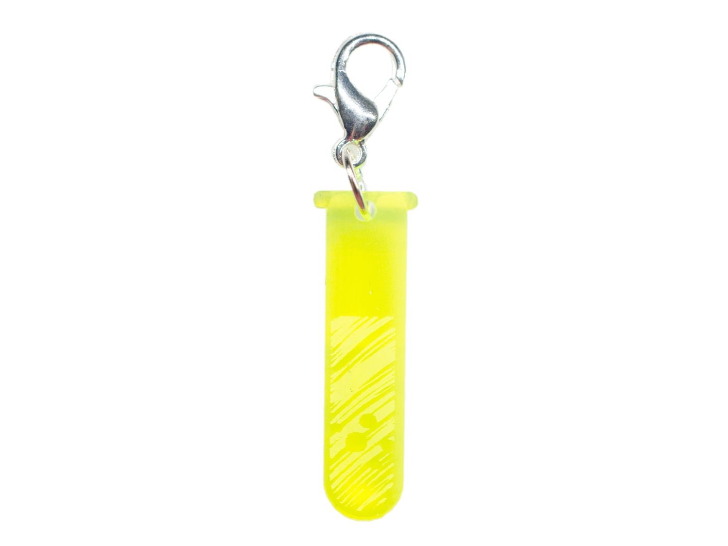 Reagenzglas Acrylglas Charm Bettelanhänger Miniblings Labor Chemie Neon von Miniblings