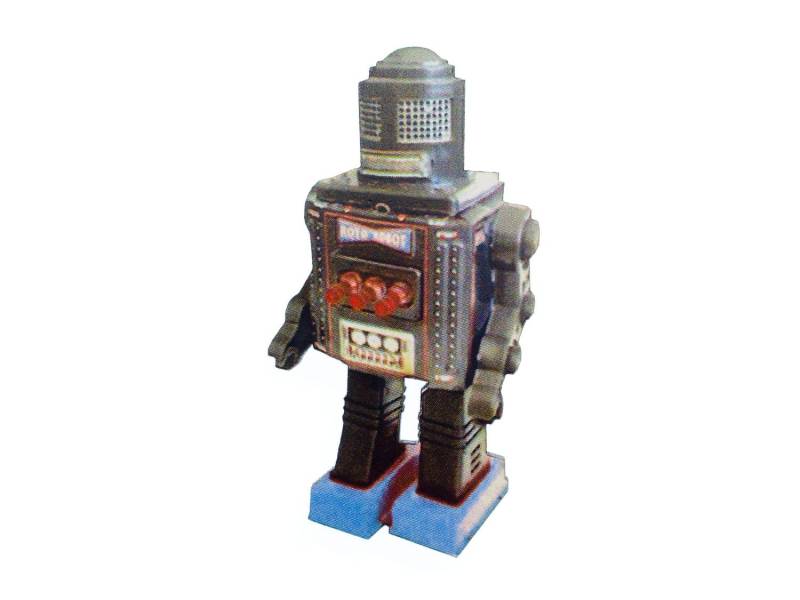 Roboter Brosche Miniblings Anstecknadel Android Holz 55mm Gelasert Runder Kopf von Miniblings