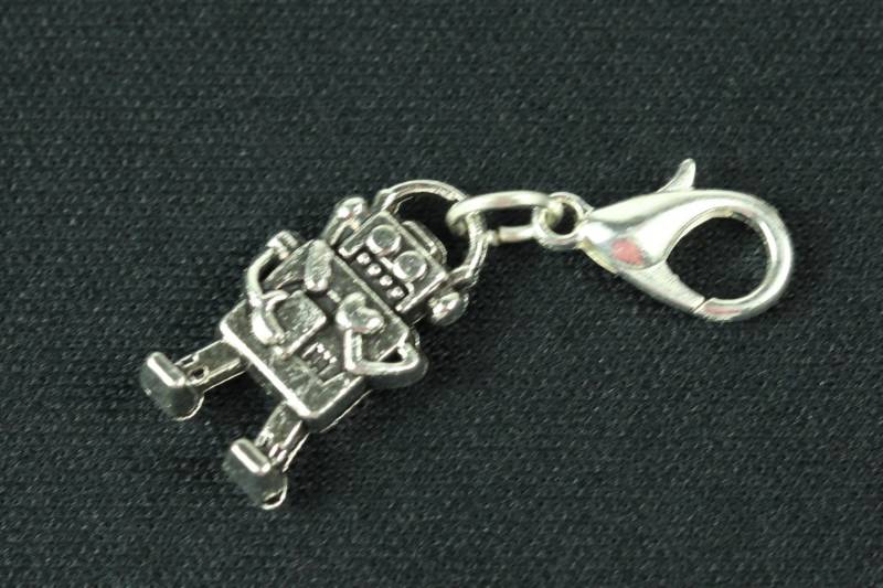 Roboter Charm Anhänger Miniblings Bettelanhänger Steampunk Herz 18mm Silber Roboter Charm Anhänger Miniblings Bettelanhänger Steampunk Herz 18mm Silber von Miniblings