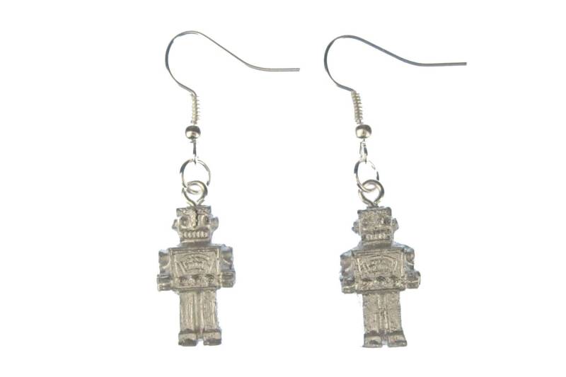 Roboter Ohrringe Miniblings Hänger Steampunk Technik Scifi Mechanik Gießharz 2cm Roboter Ohrringe Miniblings Hänger Steampunk Technik Scifi Mechanik Gießharz 2cm von Miniblings