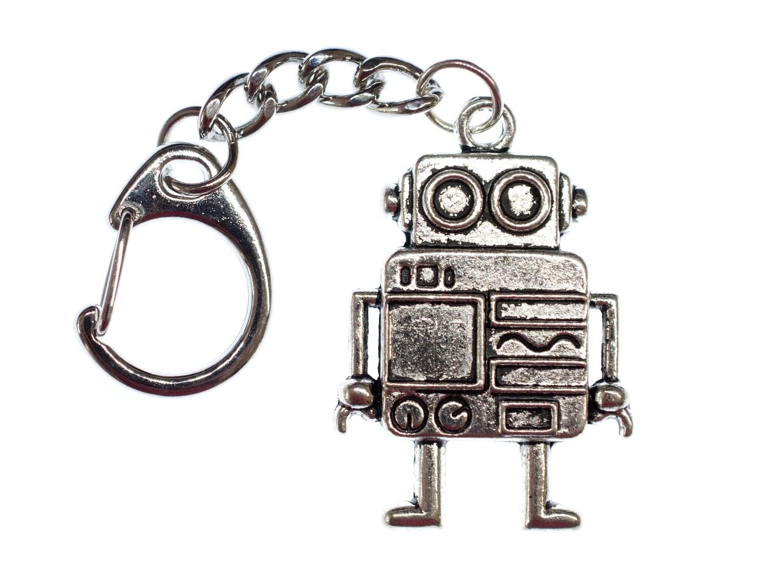 Roboter Schlüsselanhänger Miniblings Anhänger Schlüsselring Steampunk Xl Silber Roboter Schlüsselanhänger Miniblings Anhänger Schlüsselring Steampunk Xl Silber von Miniblings